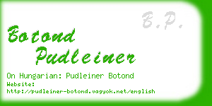 botond pudleiner business card